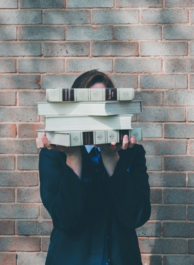 Student with books