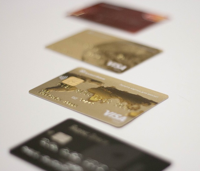 Comparison of several credit cards on top of each other